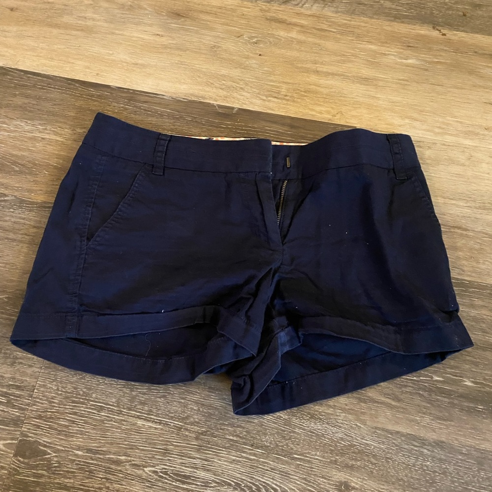 J Crew navy chino shorts size 6